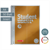 Collegeblock Premium Student „Vokabeln“ | A4, Lineatur 53, 50 Blatt, gelb